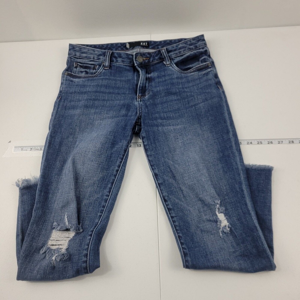 Kut From the Kloth reese ankle straight leg jeans size 4 denim womens 3739